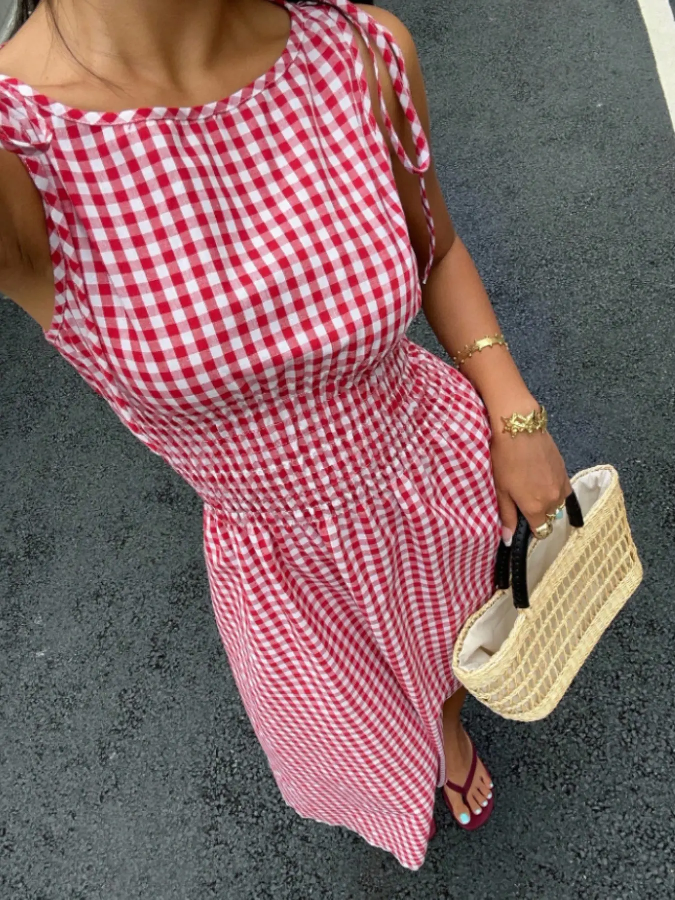 Women's Plaid Dress, Fashionable Grid Pattern, Slim-Fitting Long Dress,  Sleeveless, Perfect for Parties & Casual, Stylish Women's Clothing,  Elegance - TikTok Shop