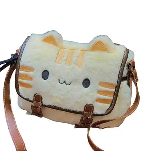 Cute Cat Plush Camera Bag - Sports & Outdoor Protective Gear, Crossbody/Handheld/Single-Shoulder Storage Bag, Versatile Casual Accessory, Ideal Gift for Birthdays, Valentine's Day