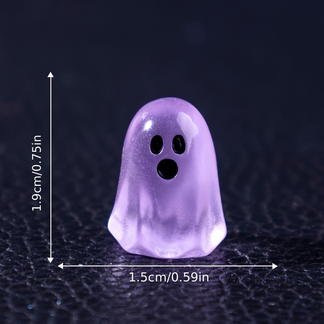 Glow-In-Dark Mini Ghost Figurines (20/50Pcs, Random Colors), Halloween Collectible Miniatures, Home Decor Statues for Desktop & Car Landscape Accents
