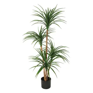 Lifelike Artificial Dracaena Tree (4ft-5ft-6ft) - Lightweight Traditional Ornament with Decorative Fruit, Fake Plant Decoration, House Plants Decor for Home & Office Indoor Furniture Accessory