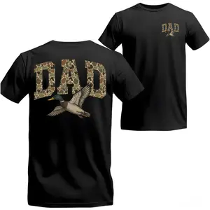 Camo Duck Dad T-Shirt, Old School Camouflage Hunting Tee, Southern Outdoor Style For Believers, Perfect Father’S Day Gift For Dad Or Husband, Vintage Comfort Colors Graphic Shirt, Unisex Casual Outdoor Tee