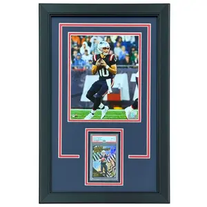 Drake Maye Graded Rookie Card Deluxe Framed with New England Patriots 8x10 Photo