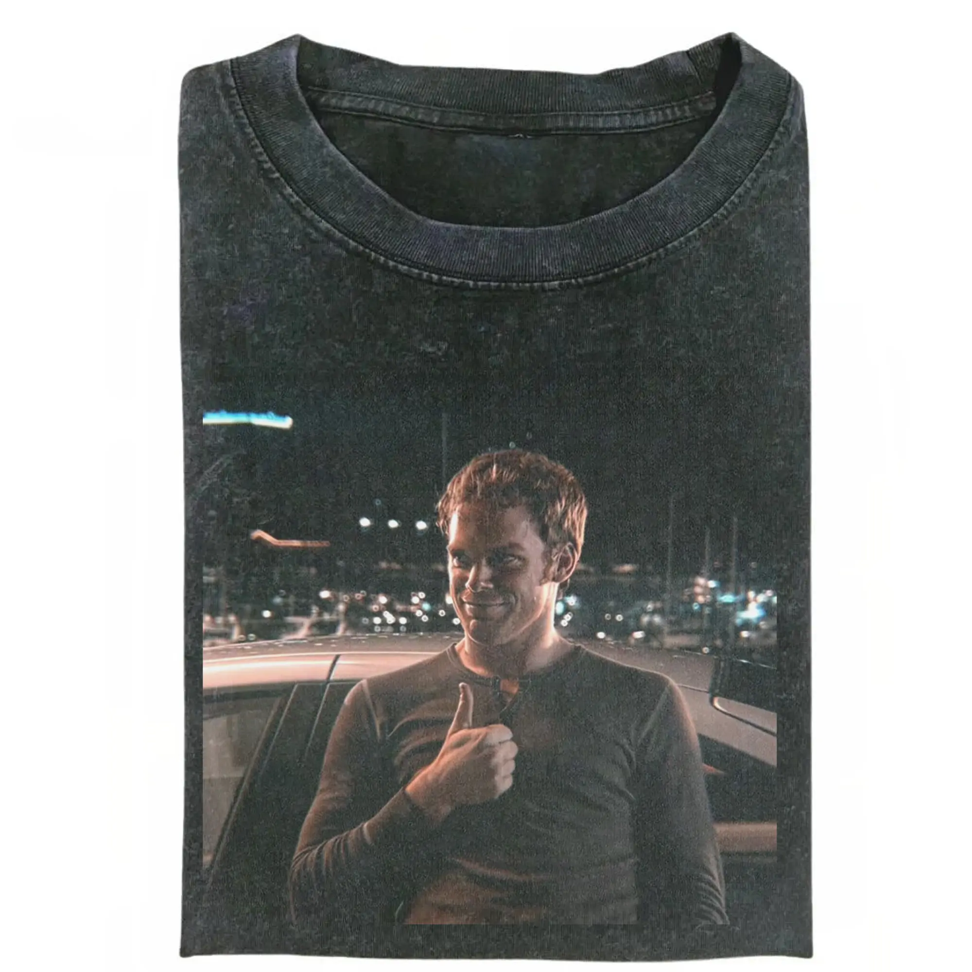 Dexter TV Series Vintage Shirt Retro Horror Series T-Shirt Crime Show Graphic Tee for Men Women Casual Unisex Comfortable 100% Cotton Trending Streetwear Gift for Boyfriend