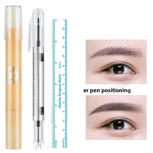 TikTok Shop Eyebrow Embroidery Marker Double Head Waterproof Skin Marking Pen Magic Erase Permanent TattooHair Skin Care