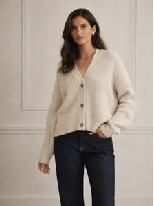Cropped Cotton Cardigan