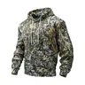 Men's Camo Print Hooded Pullover Sweatshirt - Stylish Fitted Retro American Workwear Jacket, Simple Breathable Long-Sleeved Streetwear Casual Top for Spring, Autumn