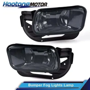 CROSSDESIGN Fit For 2009-12 RAM 1500/10-18 2500 3500 Smoked Bumper Fog Lights w/Bracket Bulb