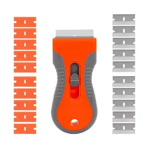 21-Piece Multi-Purpose Scraper Tool Set with Retractable Handle & Replaceable Blades for Car, Window & Home Cleaning