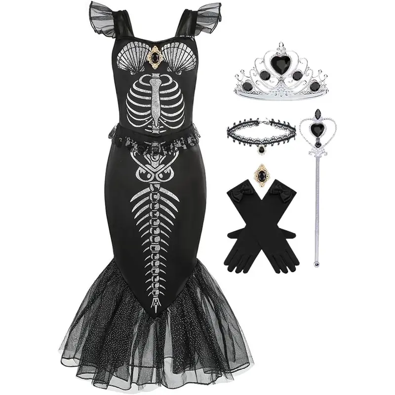 chinese dress ladies Mermaid Warrior' Skeleton Dress, Black Bodycon – finbadd