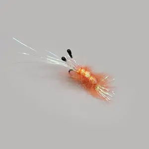 Crayfish fly bait, ribbon fly bait, fly fishing lure for mandarin bass and snakehead, Lifelike crayfish lures