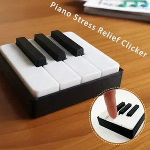 3D Printed PLA Piano Keyboard Clicker -Press-Type Relax Fidget Figurine Suitable for Office Desk,Party Games,Musical Key Presser