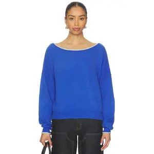 Free People See Me Pullover Sweater in Mazarine Combo