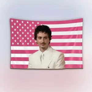 Timothée Chalamet Pink Tapestry, Vintage Actor Wall Hanging Decor, Retro Hollywood Art Banner, Bedroom Aesthetic Wall Art, Gift for Fans