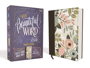 NIV, Beautiful Word Bible, Updated Edition, Journal Edition for Women, 600+ Full-Color Illustrated Verses, Peel/Stick Bible Tabs, Floral Cloth over Board, Red Letter, Comfort Print Hardcover