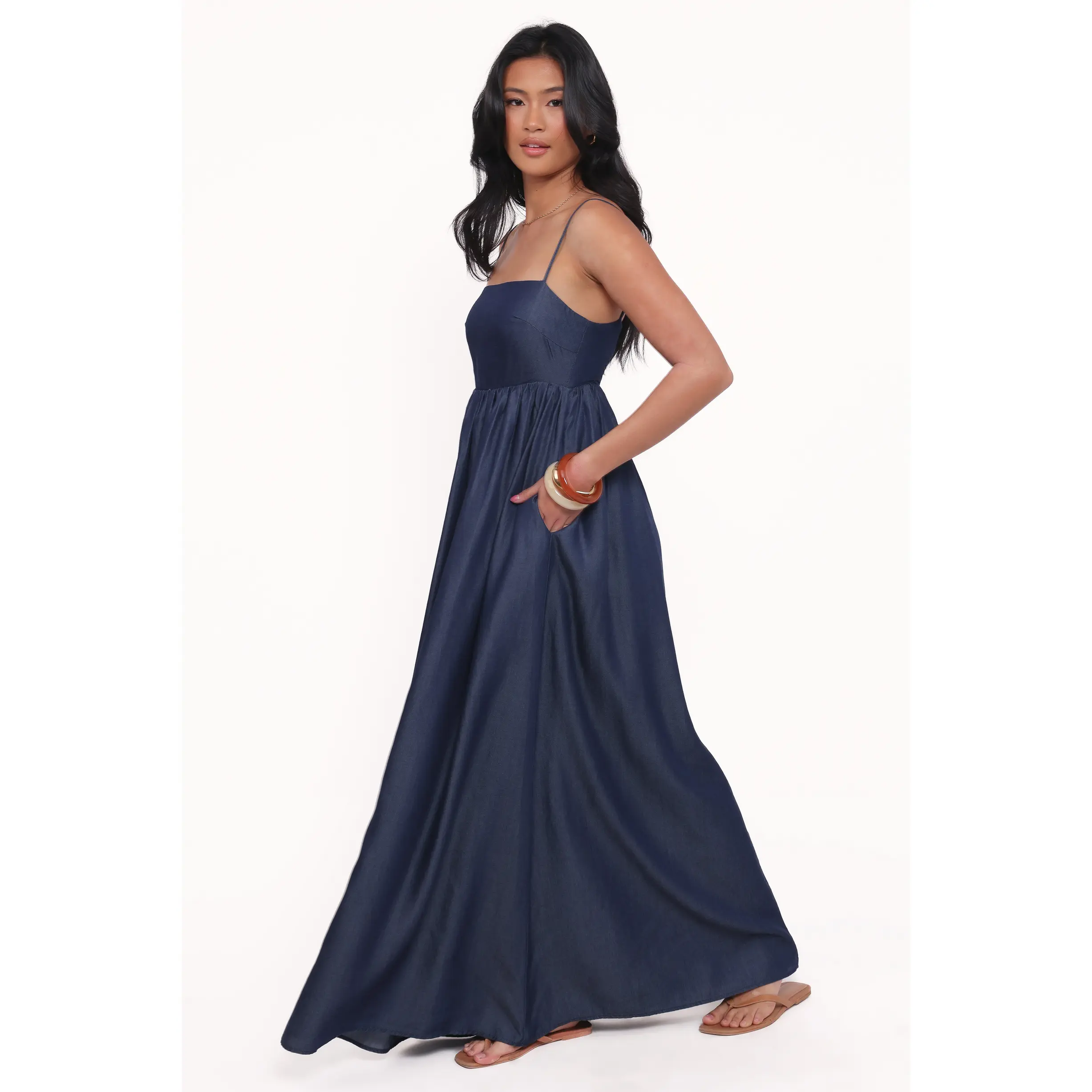 Odessa Maxi Dress - Dark Chambray - TikTok Shop Odessa Maxi Dress - Dark Chambray - TikTok Shop