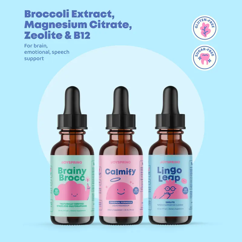 JoySpring Learning & Calm Trio – Focus Confidence & Relaxation Drops 3-Pack Bundle for Clarity, Calm & Confidence