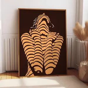 Woman Illustration Art Print, Mid Century Modern Abstract Wall Art, Female Figure Poster, Unique Gift Idea, 5 Size, 8x12 to 27x40 inch, Room Decor, Unframed