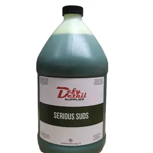 Serious Suds Gallon- Car Wash Concentrate, Green Apple Scent, Superior Foam- Household, Free Rinsing, Scented Refill