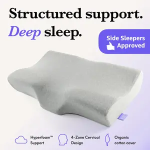 Cushion Lab | Neck Relief Cervical Pillow — Sleep Deeply, Wake Up Free — Firm Memory Foam Pillow for Back & Side Sleepers