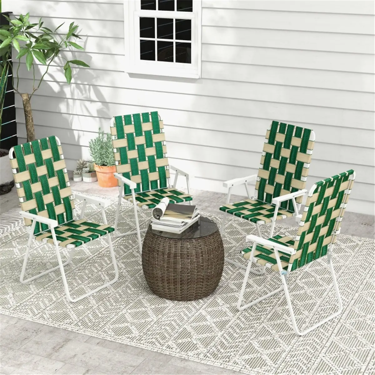4 x Folding Chair Folding Camping Chairs / beach chair