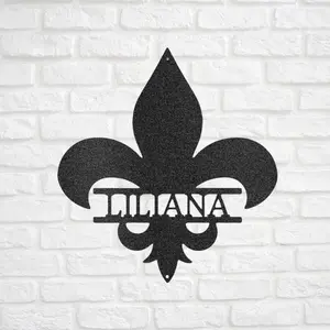 Personalized Fleur De Lis Sign, Classic Monogram Sign, Last Name Sign, Name plaque, Porch Sign, New Orleans Sign, St. Louis Sign