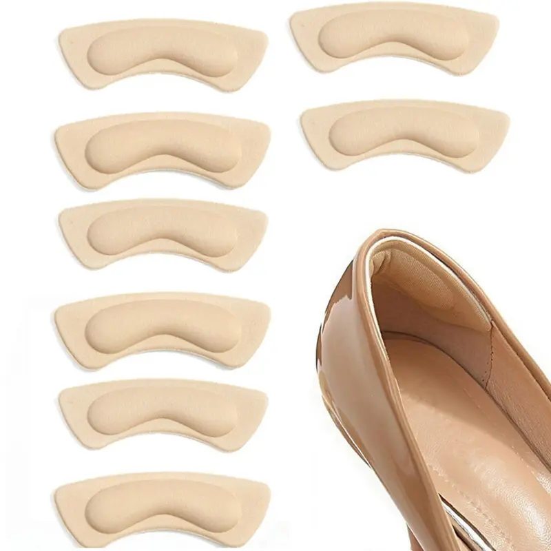 5 Pairs Moon-Shaped Heel Cushions, Anti-Slip Comfortable Shoes Accessory, Beige Anti-Wear Heel Pads, Footwear Accessory