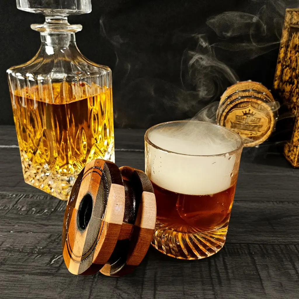 Got2Be Elevated Cocktail Smoker - Wooden Utensil for Boosting Home Bar Enjoyment, Gift-Ready Item, Utensils
