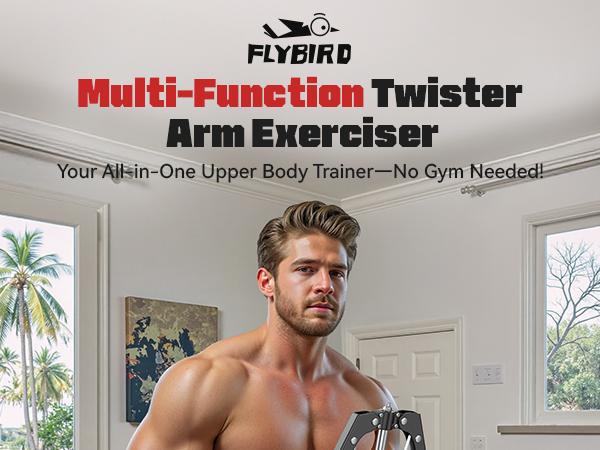 FLYBIRD Chest & Arm & Core Flex Twister - Hydraulic Power Chest Press Machine for Upper Body Strength Training, 2-in-1 Twister arm Trainer with ab Roller Wheel(Backpack& Pad Included) FLYBIRD Chest & Arm & Core Flex Twister - Hydraulic Power Chest Press Machine for Upper Body Strength Training, 2-in-1 Twister arm Trainer with ab Roller Wheel(Backpack& Pad Included)