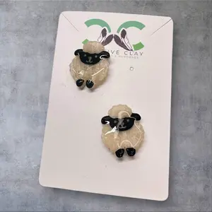 Mini Dibé (Sheep) 2-Pack Pins | Navajo Symbol of Life, Balance & Sustenance | Indigenous Hat, Lanyard & Bag Pins