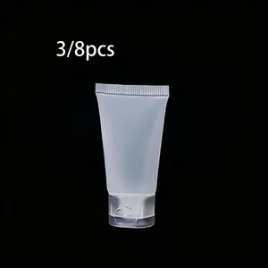 Refillable Empty Tube Bottle, Cosmetic Container with Screw Cap, Ideal for Lotion, Shower Gel, Shampoo, Hand Sanitizer, 3/8pcs Set