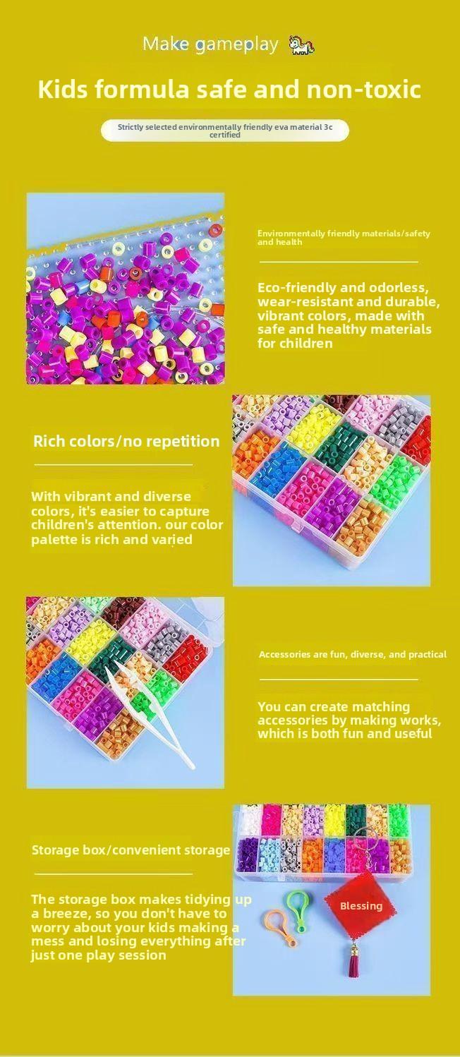 DIY bead craft kit for children, 3D bead supplementary beads, high-quality mard fusion beads