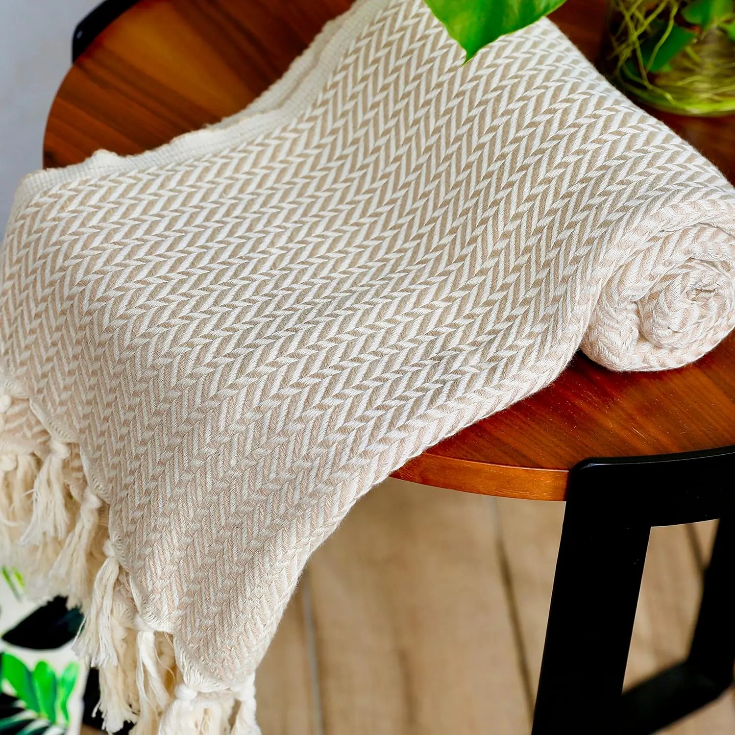 Boho Throw Blanket Fall Throw Blanket |50"x60"| Beige Cream for Bed Sofa Couch Outdoor Farmhouse Turkish Throws and Blankets for Bedroom Picnic Blankets Yoga Blanket
