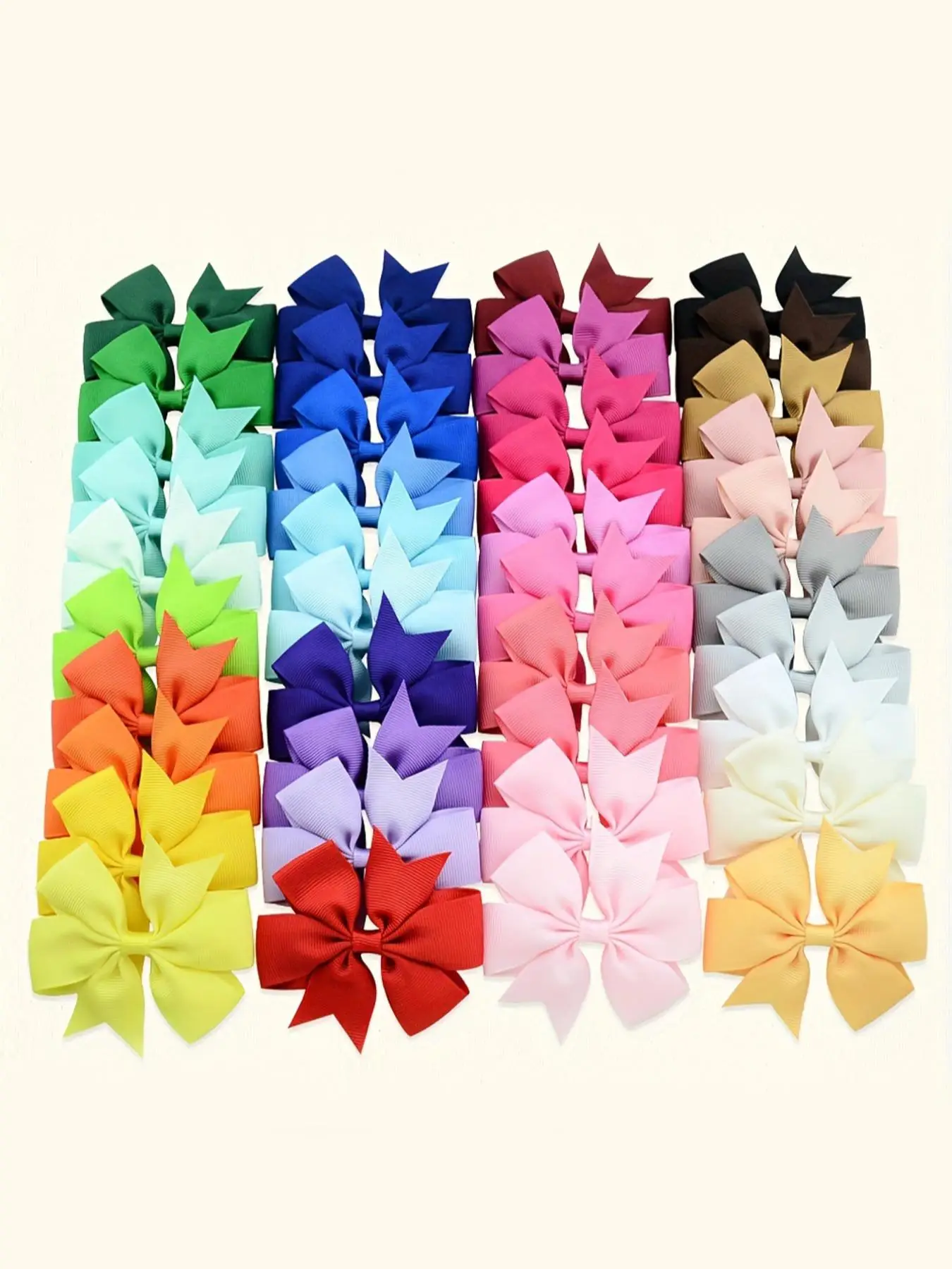40pcs/set Cute Bow Decorative Hair Clips for Girls, Fashionable All-match Random Color Bow Hair Clips, Sweet Fashionable Hair Accessories for Children