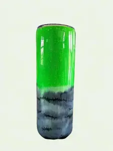 20 oz Glitter Tumbler with Glow Powder and Alcohol Tie Dye Ink