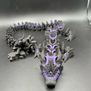 Articulated Galaxy Lunar Dragon 3D Printed