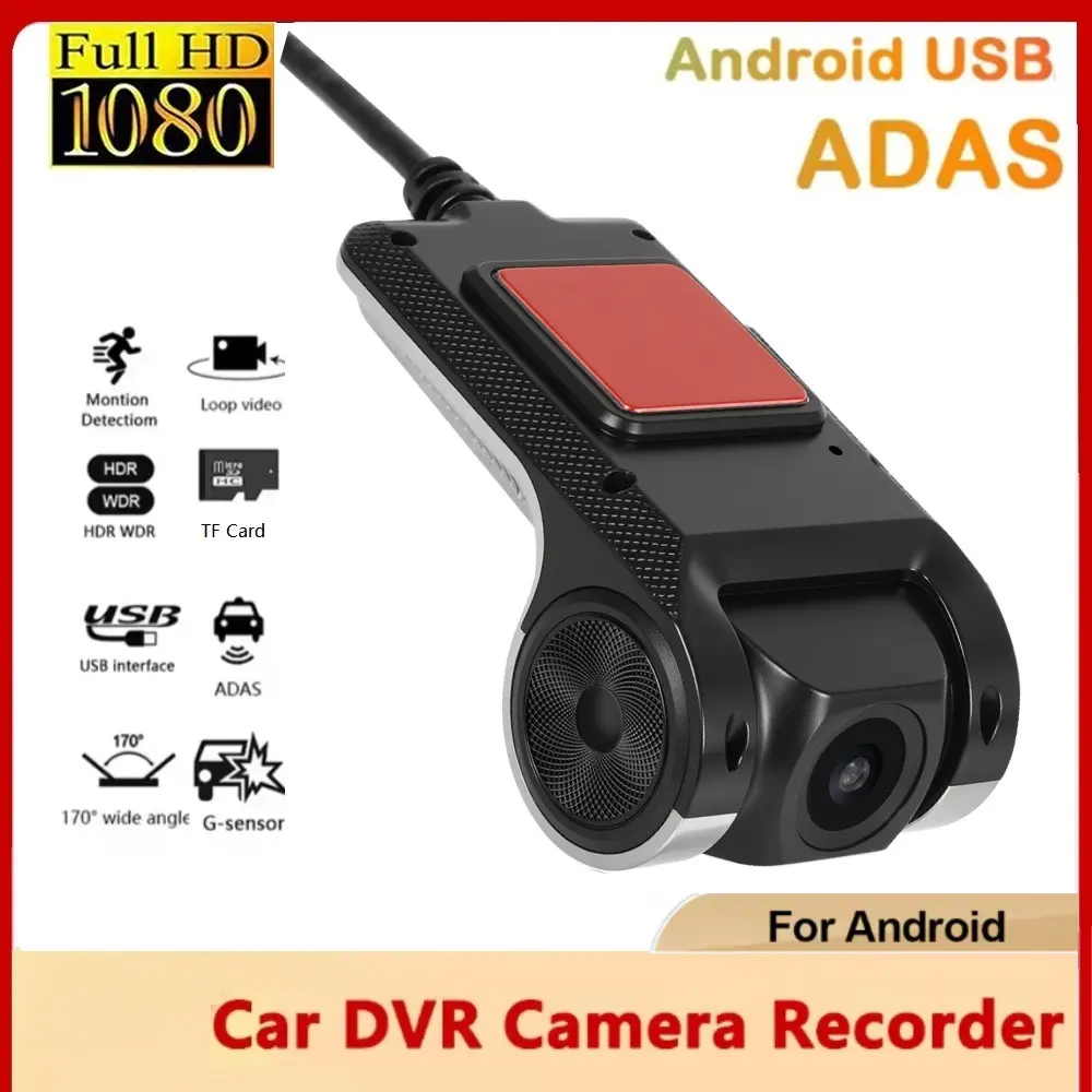 USB Car DVR Camera for Android Radio, Dash Cam with Loop Recording Function,  vehicle security camera,64G  tf card, mini dashcams