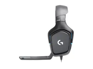 Logitech G432 Wired Gaming Headset, 7.1 Surround Sound, DTS Headphone:X 2.0, Flip-to-Mute Mic, PC (Leatherette) Black/Blue Game Audio Earphones    Electronic