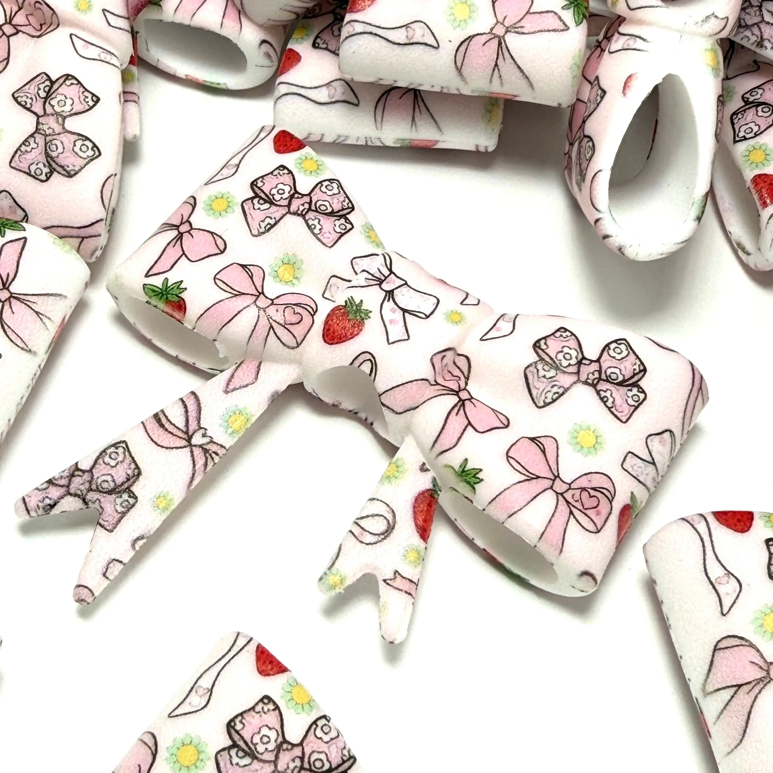 1pc Too Many Bows? Never 3D Silicone Beads or Toppers for Beaded Keychains or Custom DIY Pens Cute Bows