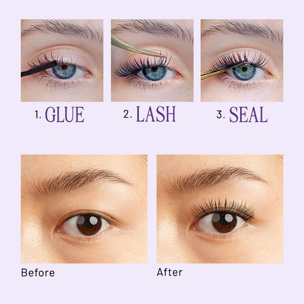 Lilac St. DIY Lash Extensions Eternal Cluster Lash Kit  – Originals, Midnight & Prism Styles – 30 Individual Natural Lash Clusters, Bond & Seal Applicator, for At-Home Longwear Lash Extensions Eyelashes Makeup
