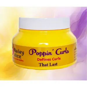 Poppin' Curls - Curl Definer - Defines curls and your curls last longer.  Poppin' Curls also moisturizes and hydrates the hair to prevent dryness and breakage. Coconut Cream