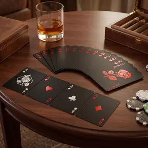 Rose Back Playing Cards – 54 Card Waterproof Poker Set