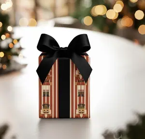 [Sale off up to 50%] Nutcracker Wrapping Paper Candy Cane Glitter Stripe  Effect, Christmas Gift Holiday Wrapping, Elegant Christmas Gift