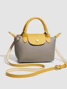 Versatile Two-Tone Mini Bag, Desk-To-Dinner Transition Bag, Perfect for Work and Social Events, Stylish and Functional Accessory