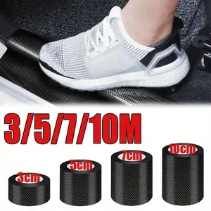 3/5M Carbon Fiber Car Sticker Waterproof Paste Protector Strip Auto Door Sill Side Mirror Anti Scratch Tape Protect Film Car Door Trim Sticker
