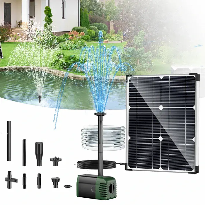POPOSOAP 20W Solar Pond Fountain Pump, Solar Water Fountain for Small Pond, Water Garden & Backyard DIY, Outdoor Water Feature, Garden Decor for Birds, Pets & Backyard Projects#GardenVibes #ViralFinds