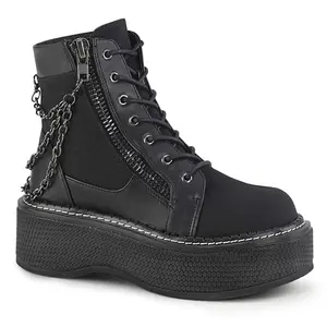 Emily-114 Women's Wedge Round Toe Platform Lace-Up Bootie