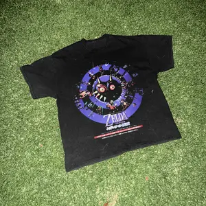 Gorgeous Japanese 'Majora's Mask' Spiral Vintage Black Tee, Urban Street Style Vintage Graphic Tee Unisex Cotton Top, Y2K Grunge Aesthetic, Trendy T-Shirt, Casual Daily Wear, Gift T-Shirt Top Menswear Womenswear Streetwear