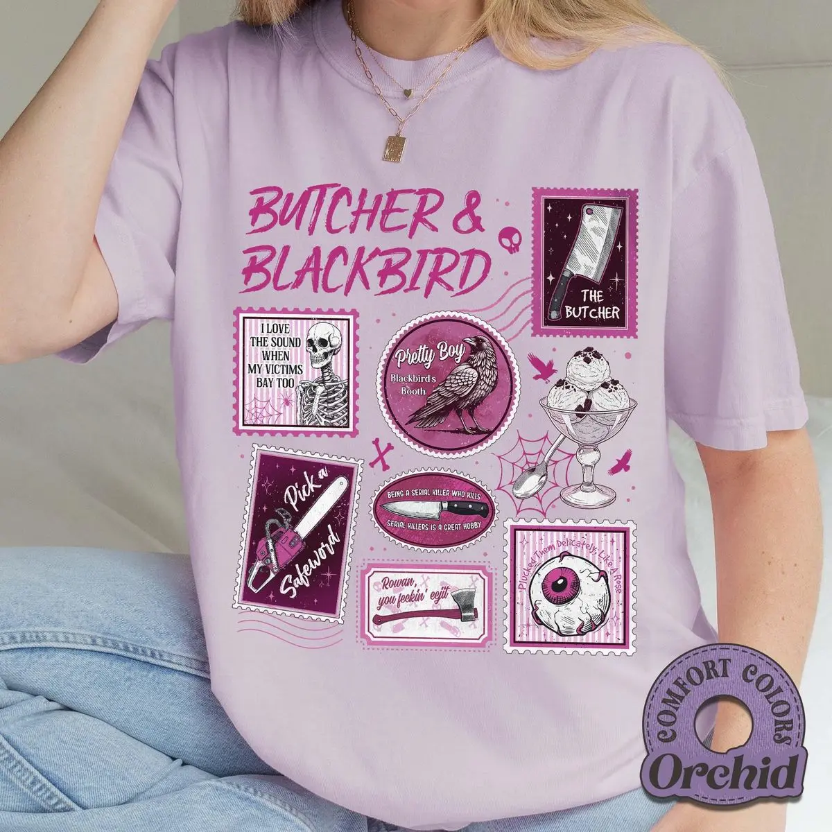 Comfort Colors Butcher And Blackbird Dark Romance T Shirt, Leather Lark Merch, Spicy Books Reader Tee, Unisex Fitted Short Sleeve Tee, Casual Clothing