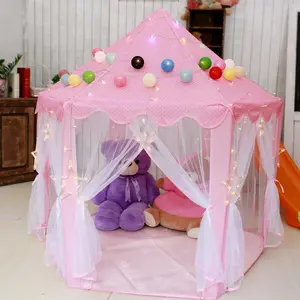 Princess Castle Design Play Tent, Indoor Bedroom Decorative Game Tent, Breathable Mosquito Net Tent, Parent-child Interactive Game House