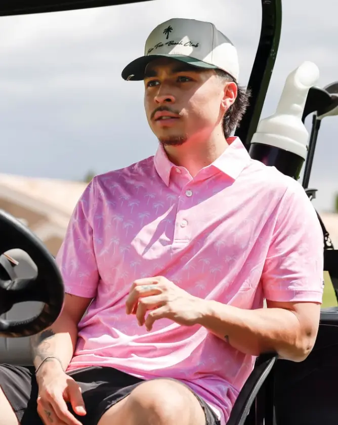 Master Golf 2026 Palm - Polo - Retro Camo Men Polo Shirt - Master Golf Polo Camo Shirts Short Casual Dry Fit Performance Designed Collared Golf Polo Shirts for Men Plus Size Men's Tops